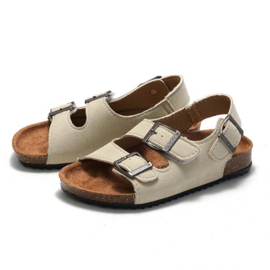 DM-CCO039 | Children Leather Cork Slippers Boys Girls Flip Flops - Jinjiang Dingmao Shoes Co., Ltd.