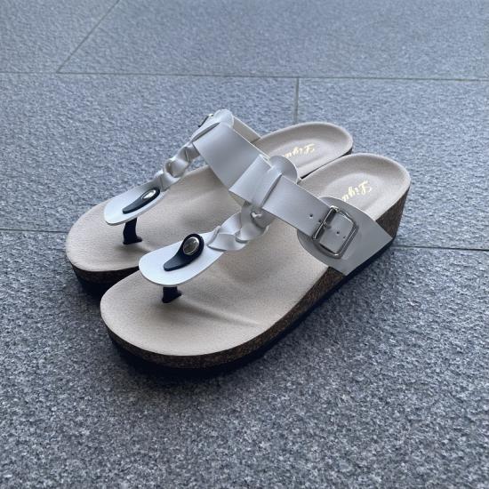 DM-E203 | Fashion Wedges Flip Flops Women Cork Sole - Jinjiang Dingmao Shoes Co., Ltd.