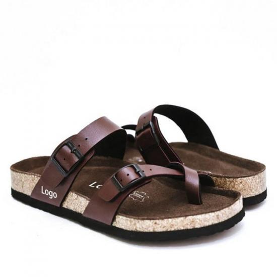 DM-TX-m19 | Summer Men's Cork Sole Slipper Suede Leather - Jinjiang Dingmao Shoes Co., Ltd.