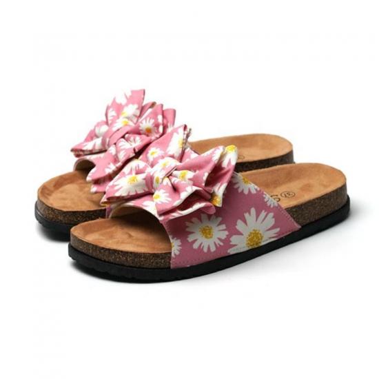 DM-TX-M22 | Women Bow Sliders Sandal Summer Fancy Flat - Jinjiang Dingmao Shoes Co., Ltd.